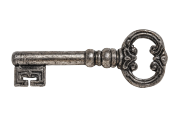 Antique key, ornate, metal