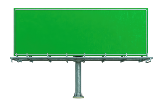 Empty green highway billboard (1)