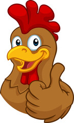 Chicken Cartoon Rooster Cockerel Character