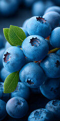 fresh blueberries in the market