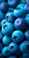 fresh blueberries in the market