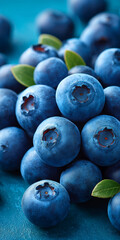 fresh blueberries in the market