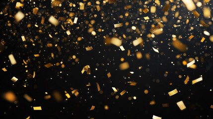 Luxury Retirement Party Invite Banner - gold confetti, black tie aesthetic, invitation message