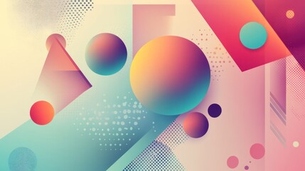 Minimalist Geometric Retirement Banner - abstract shapes, cool gradients, modern design --ar