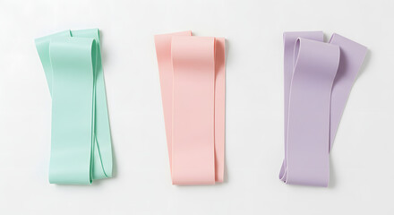 Pastel resistance bands for strength training and fitness, perfect for yoga, Pilates, and home workouts to sculpt and tone your body with modern style