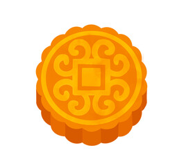 Illustration of a Mooncake for Mid-Autumn Festival