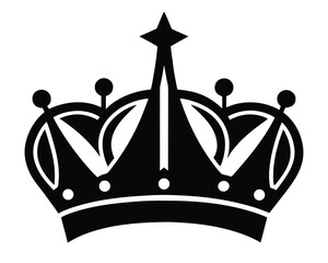 marian crown vector Illustration on black color and white background