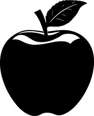 Apple fruit silhouette vector illustration