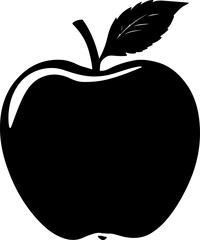 Apple fruit silhouette vector illustration