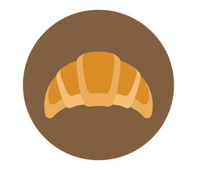 シンプルなクロワッサンのイラスト　ベクター
