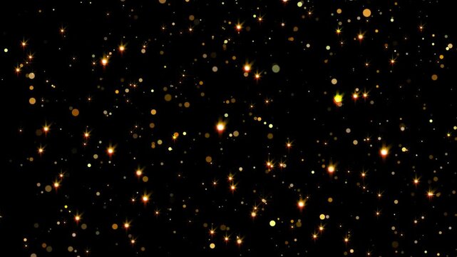 Star glow snow falling abstract backgrounds footage video rendering