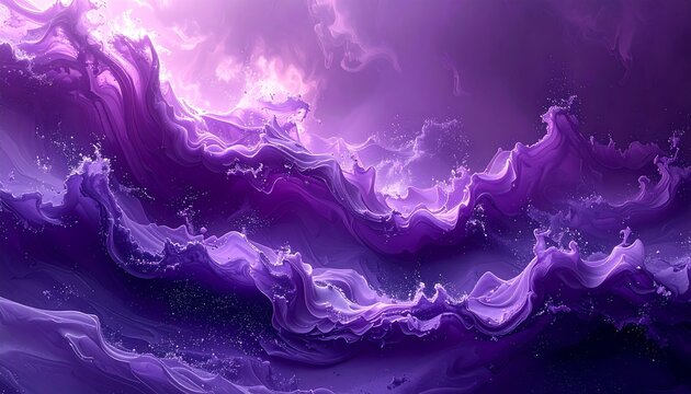 Abstract purple wavy clouds - Powered by Adobe