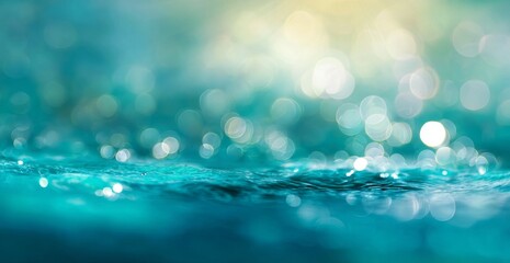 Abstract Water Surface with Bokeh Lights