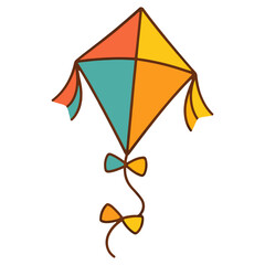 Obraz premium Colorful Kite with Bows