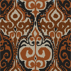 Ethnic abstract ikat art. Seamless pattern in tribal, folk embroidery, and Mexican style. Aztec geometric art ornament print.Design for carpet, wallpaper, clothing, wrapping, fabric, cover, textile
