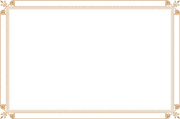 Elements of ornate vintage frames. Border gold lines isolated  swirls, floral motifs. Design print for greeting cards, wedding invitations, restaurant menu, royal certificates. Set 974
