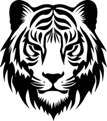 Tiger Head silhouette vector illustration