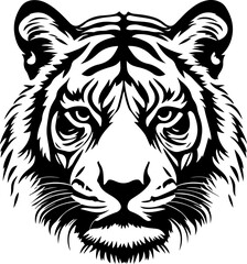 Tiger Head silhouette vector illustration