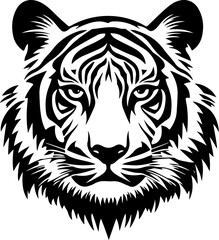 Tiger Head silhouette vector illustration