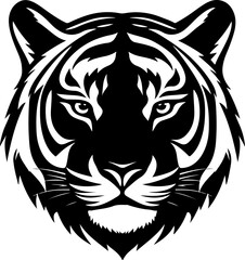 Tiger Head silhouette vector illustration