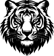 Tiger Head silhouette vector illustration