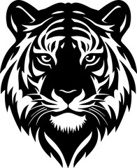 Tiger Head silhouette vector illustration