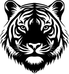 Tiger Head silhouette vector illustration