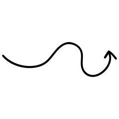 Hand drawn arrow icon vector set. Direction illustration sign collection, Handmade. Pointer symbol or logo.