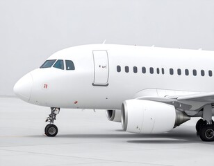 White jetliner on tarmac