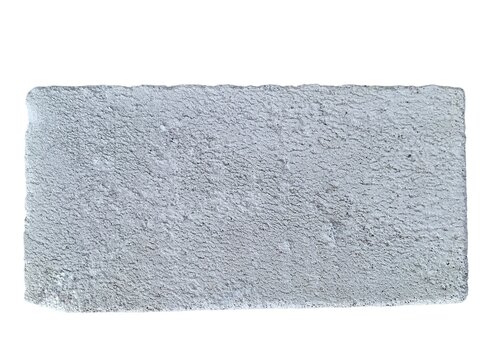 Close-up of hebel lightweight concrete brick isolated  on white background. Clear texture, sharp focus, simple angle. Perfect for construction, material, industry, and building concept.