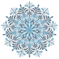 Ice Queen Mandala Ethnic decorative element, Islam, Arabic, Indian, Ottoman ornament.