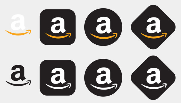 amazon icon. amazon logo. amazon vector. amazon set
