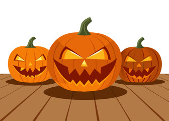 halloween pumpkin isolated on white