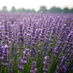 Obraz premium Lavender Field in Full Bloom - Aromatic Purple Haze.