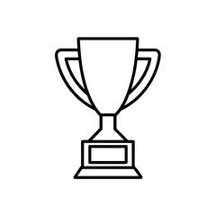 Outline drawing of trophy on transparent background