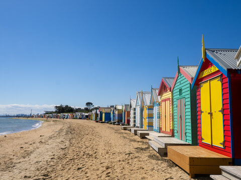 Bathing Boxes at Brighton Beach, Melbourne, Victoria