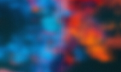 Obraz premium Frosted Glass Texture with Blurry Blue and Orange Abstract Light Patterns background