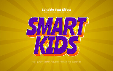 smart kids editable text effect