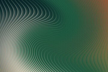 Abstract wavy lines with a gradient of green and brown colors