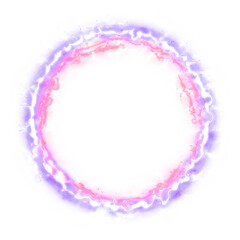 Abstract effect explosion electric energy shockwave, dimensional gate, Neon glow style.