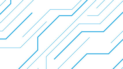 Abstract Blue minimal lines futuristic tech background. Circuit-like lines with diagonal geometric pattern. Futuristic, sleek, and professional appearance, suitable for tech, science, or digital 