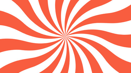 Abstract background with rays retro starburst. Dynamic curved bands hypnotic, spiral-like optical illusion and  sense of motion and energy. Funky ray elements, circle motifs,reminiscent of circus