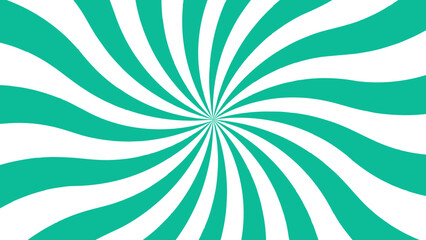Abstract background with rays retro starburst. Dynamic curved bands hypnotic, spiral-like optical illusion and  sense of motion and energy. Funky ray elements, circle motifs,reminiscent of circus