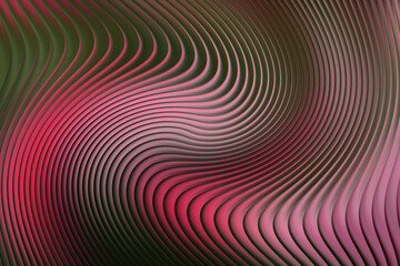 Abstract swirling pattern with pink and green colors