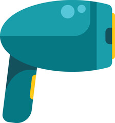 This vector icon features a handheld barcode scanner, commonly used in retail and logistics for inventory management