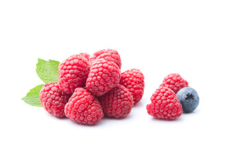 Sweet raspberry with blueberries