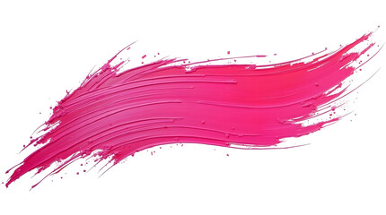 Pink paint brush stroke texture design element Abstract art background Vector illustration Isolated on white background