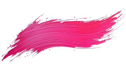 Pink paint brush stroke texture design element Abstract art background Vector illustration Isolated on white background