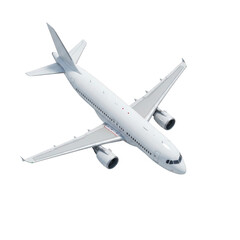 Obraz premium 3d modern passenger jetliner in flight conceptual illustration for aviation industry and travel transparent background