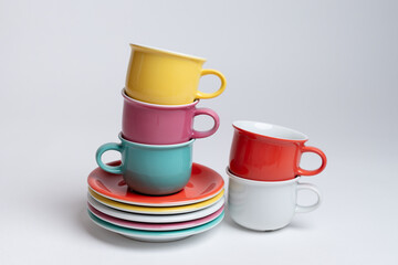 Colorful coffee cups